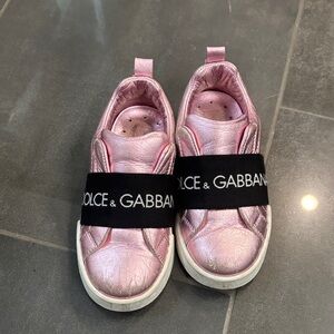 Dolce & Gabbana Kids Metallic Pink Sneakers